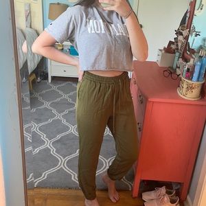 Army Green Cargo Joggers